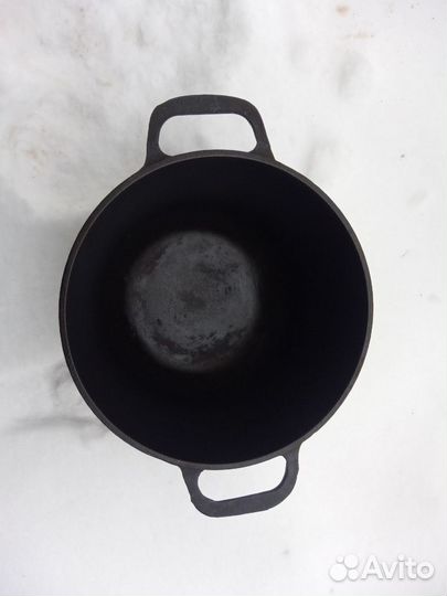 Кастрюля чугунная с крышкой-сковородой (4 л)