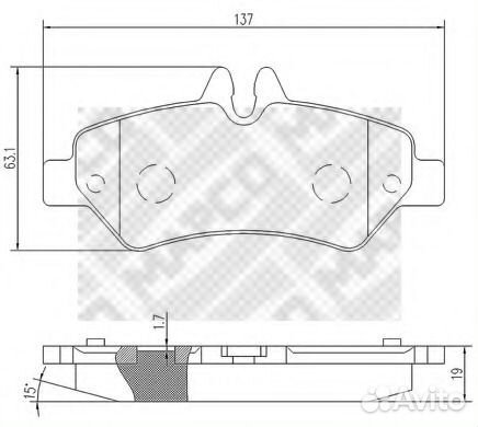 Mapco 6798 Колодки тормозные mbvw sprinter 06- зад