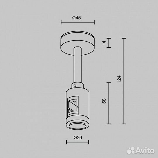 Подвес для трека Maytoni Accessories for tracks Flarity TRA156С-S1-B