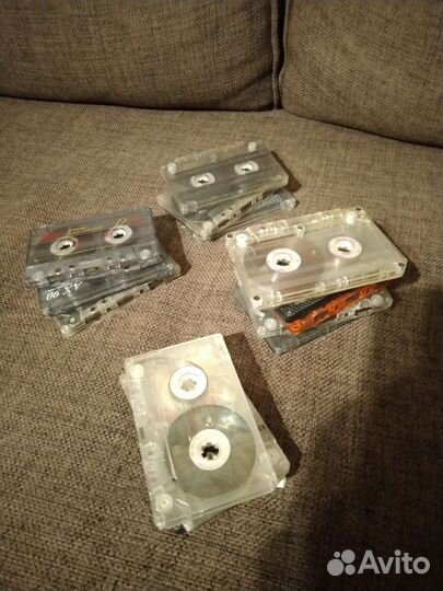 Аудиокассеты, футляры, студия, самозапись, ассорти