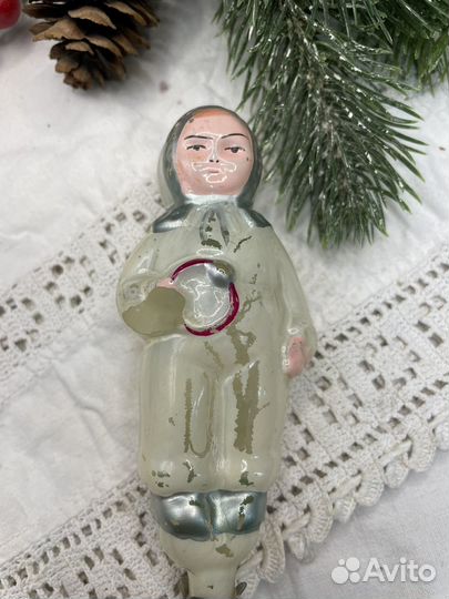 Елочная игрушка Мальчик с Погремушкой СССР (сзр)