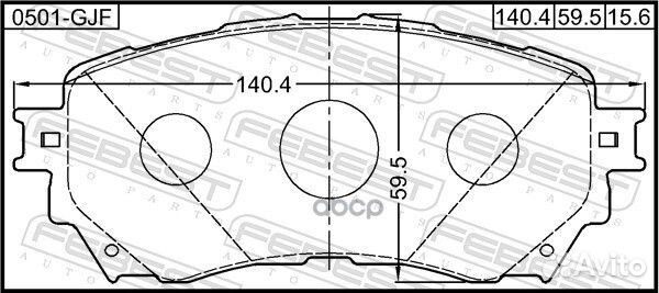 Колодки тормозные передн mazda 6 GJ 2012- 0501