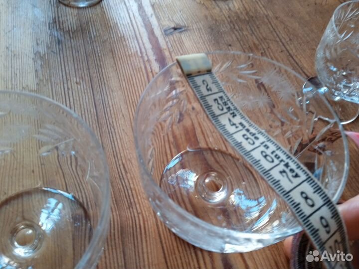 Фужеры и рюмки хрустальные СССР
