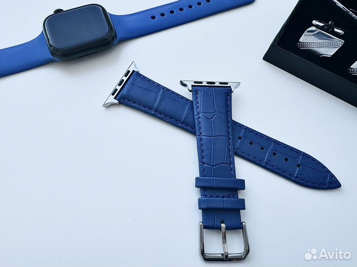 Ремешок apple watch 42 44 45 кожаный