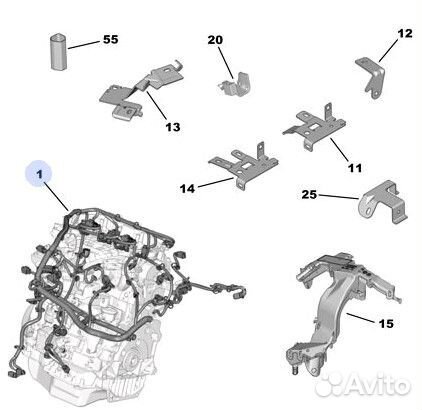 Жгут проводов двигателя Peugeot Expert 3 Dw10Cted4