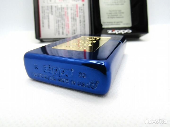 Зажигалка Zippo Armor - Deep Blue Gold Ingot