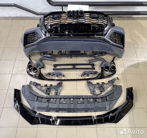 Передний бампер audi RSQ8 + сплиттер + диффузор