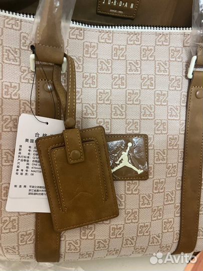 Сумка Jordan Monogram Duffle Bag Бежевая, оригинал