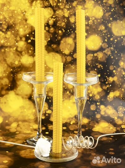 Свечи Набор свечей 20 см*2см, 3 шт. восковые