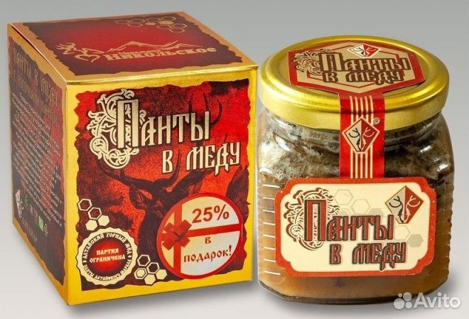 Панты Алтайского Марала в Меду(для мужчин и женщин