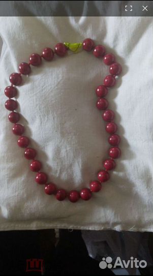 Бусы коралл 40 см крупные натуральные