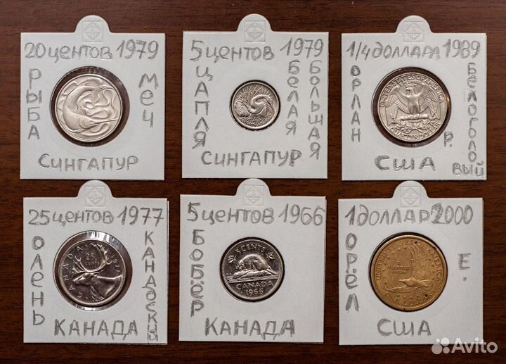 Монеты с животными и другие разных стран