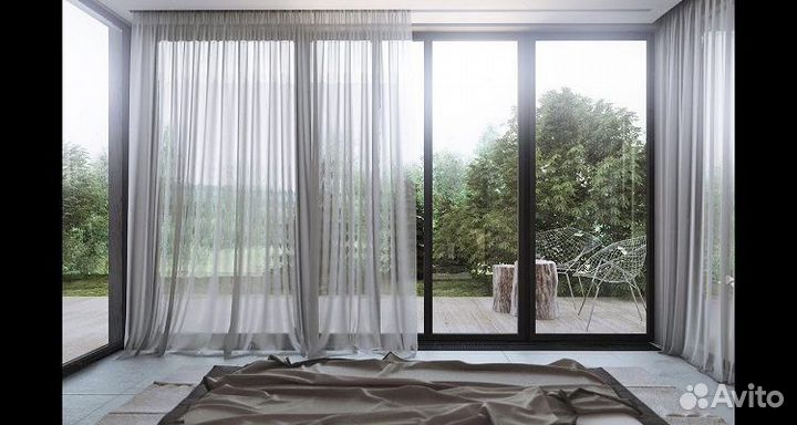 Пластиковое окно витражное 4000*2500