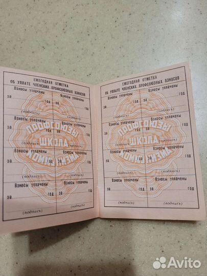 Профсоюзный билет