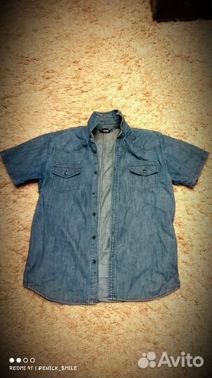 Джинсовая рубашка 48