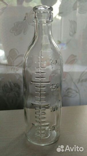 Стеклянная бутылочка для детского питания, СССР