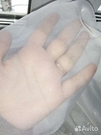 Тюль вуаль готовая новая на шторной ленте