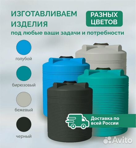 Емкость для воды пластиковая 3000 л