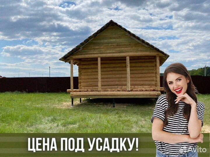 Сруб бани из бревна ручной рубки не бруса 5x5