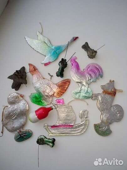 Елочные игрушки, картонаж СССР