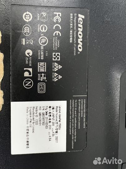 Ноутбук Lenovo thinkpad y560