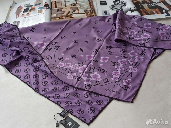 Платок Двусторонний Шелковый Chanel новый