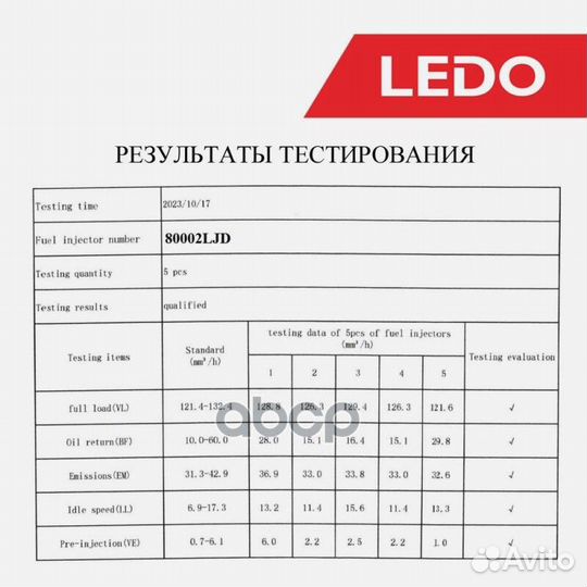 Форсунка топливная дизель 80002LJD ledo