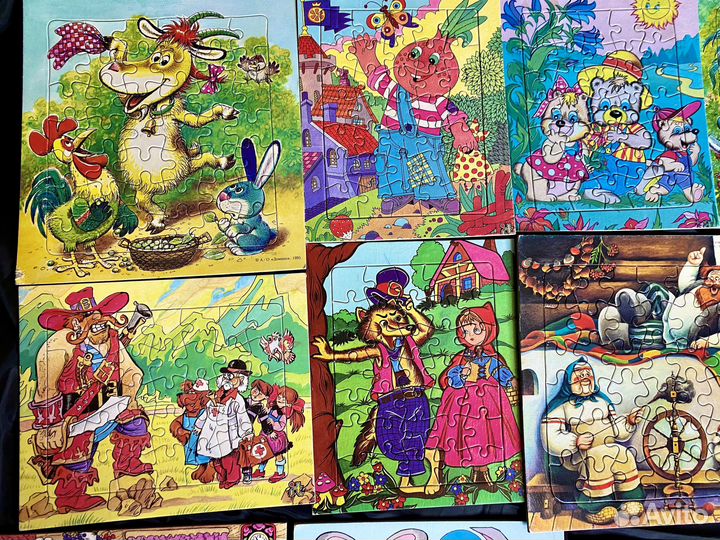 14+2 Лот Пазлы на подложке