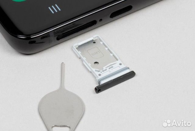 Лоток симкарты Samsung S21 Ultra черный