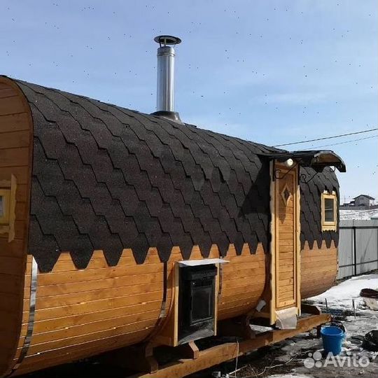 Баня бочка квадро на заказ