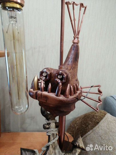 Крафтовая лампа ночник (подарок)