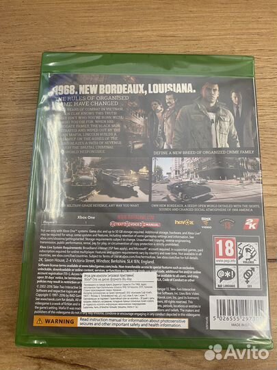 Mafia III диск для Xbox новый