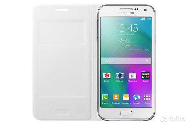 Оригинал Чехол-Книжка на samsung Galaxy E5 (белый)