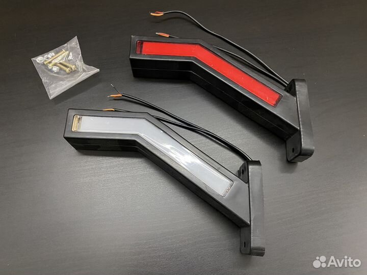 Диодные неоновые LED габаритные фонари - рожки