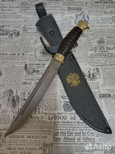 Нож Пластун / дамасская сталь