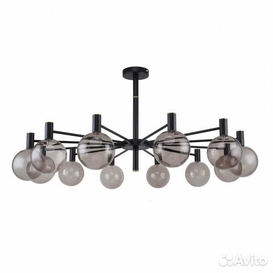 Люстра металл и стекло в спальню современная