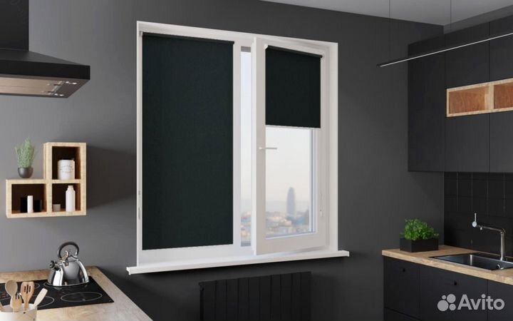 Рулонные шторы на кухню