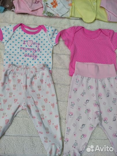 Вещи пакетом от 0 до 3 на девочку