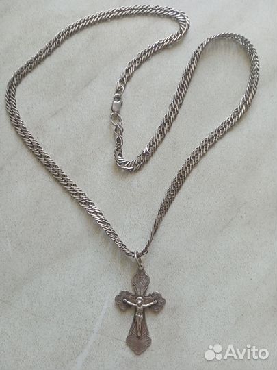 Мужская серебряная цепь