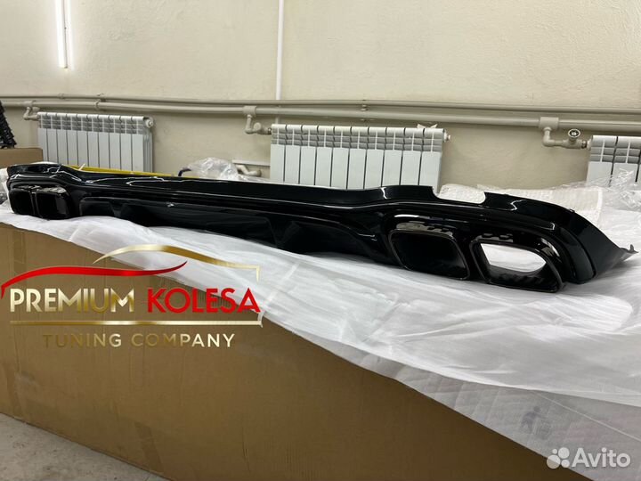 Диффузор 63 AMG черный на W213 рестайлинг