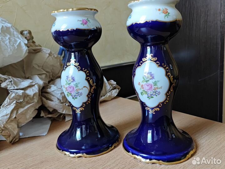 Фарфоровый подсвечник