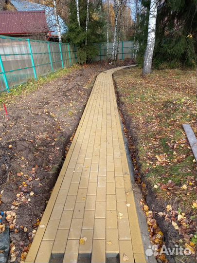 Укладка тротуарной плитки под кляч