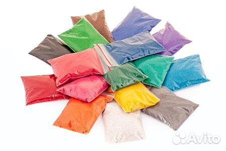 Цветной песок и сосуд Сердце для церемонии