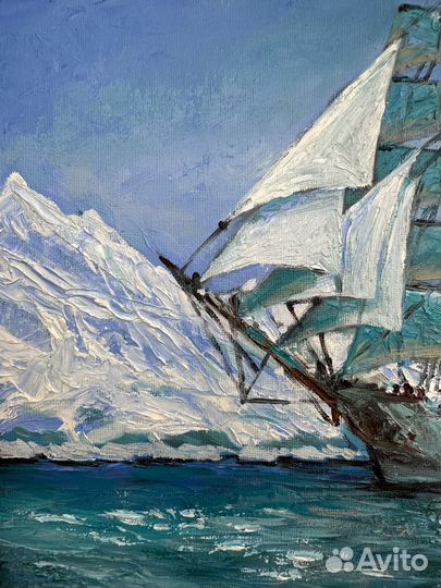 Картина маслом море