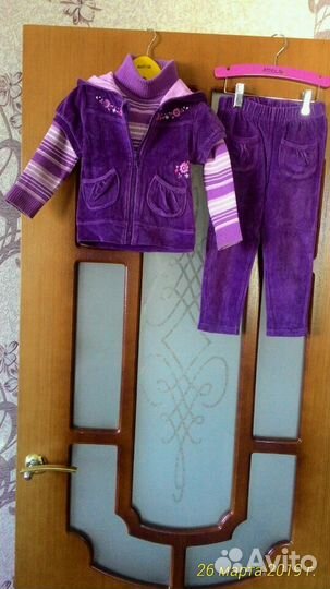 Костюм велюровый для девочки