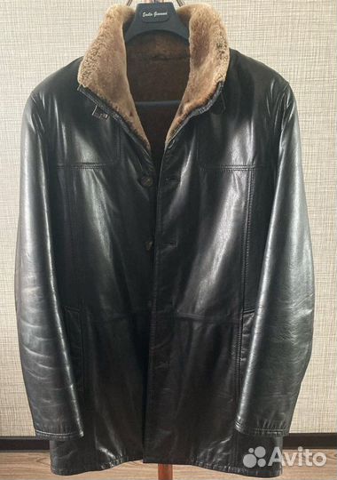 Кожаная куртка с натуральным мехом