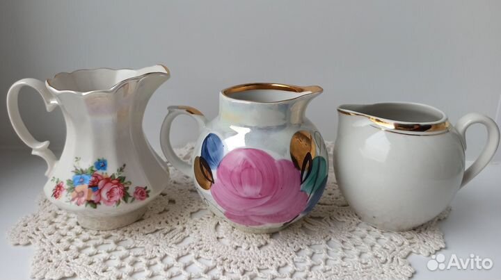 Винтажные фарфоровые молочники. СССР