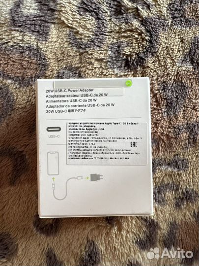 Адаптер питания apple USB-C 20W