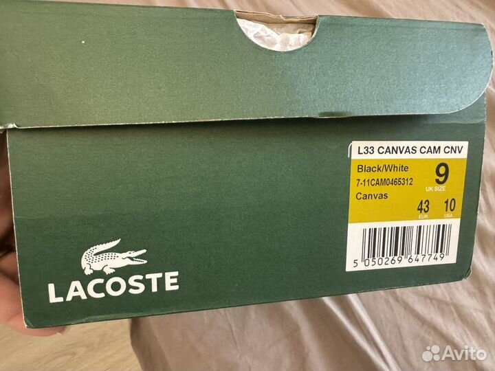 Кеды ботинки наиуралтная кожа Lacoste оригинал