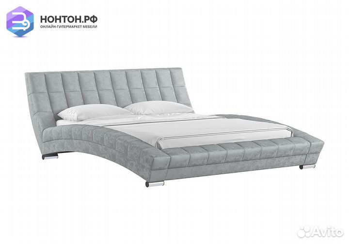 Кровать Оливия светло-серая
